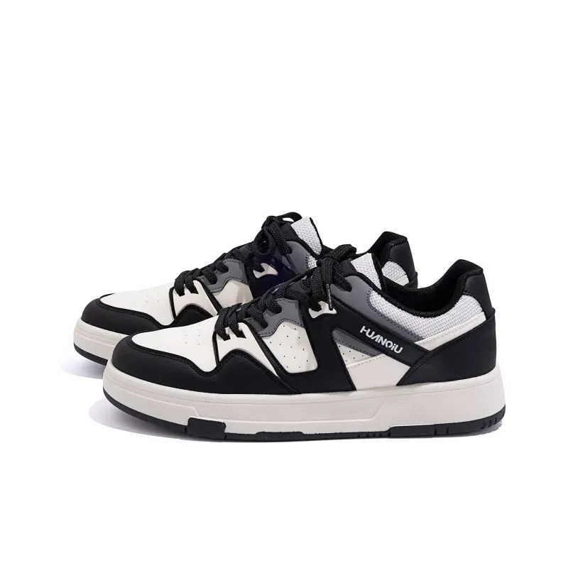 HUANQIU Small White Shoes Balance Height Increasing Low-Top Skateboard Shoes Unisex-1