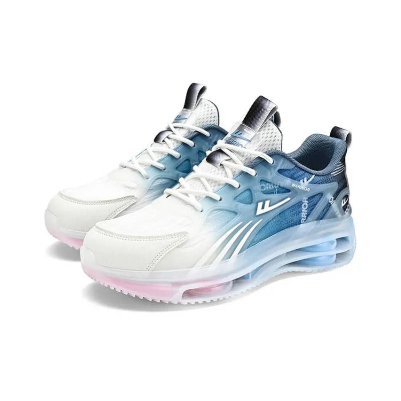 WARRIOR Chunky Sneakers Men Mid Top Black White/White Blue/White Blue Orange-11
