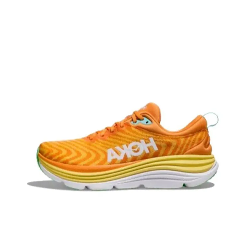 HOKA ONE ONE Non-slip Wear-resistant Shock Absorption Low-Top Casual Running Shoes Men's Yellow-0