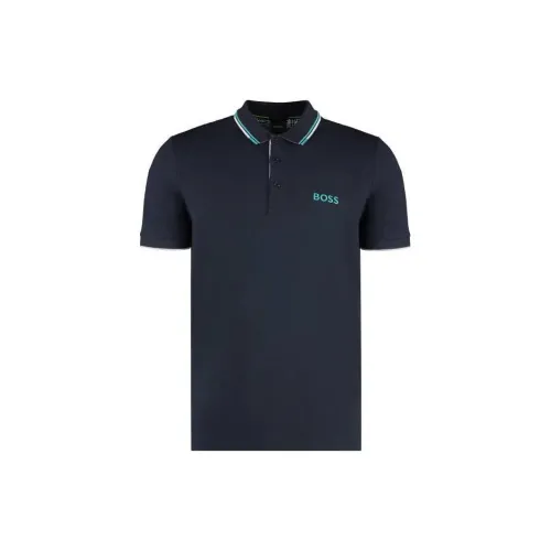 HUGO BOSS Polo Shirts Men Marine Blue