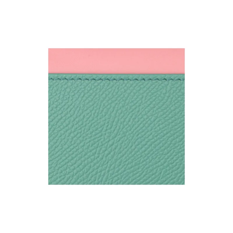 Maison Margiela Grain Calfskin Wallet Mini Men's Pink Peony & Emerald-3
