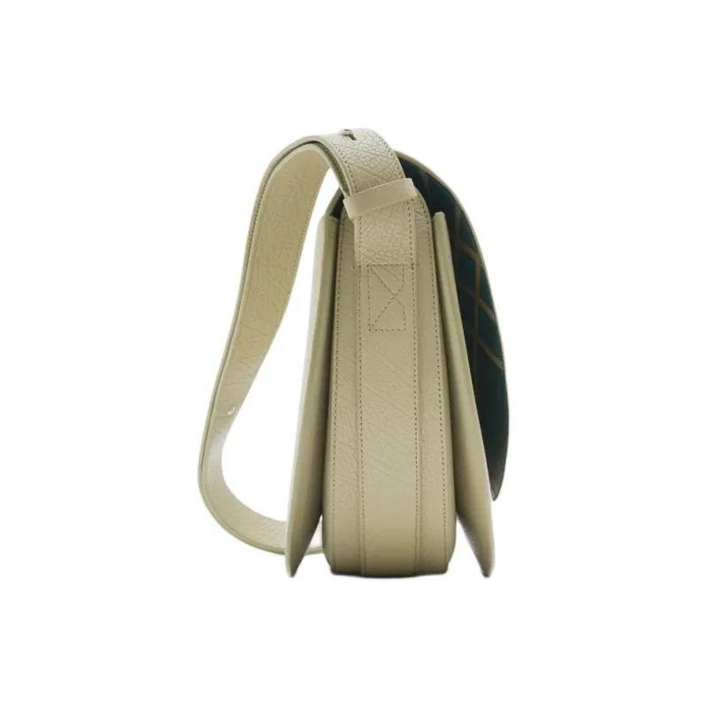 Burberry Calfskin Shoulder Bag, Crossbody Bag Medium Size Women's Hunter Beige-1
