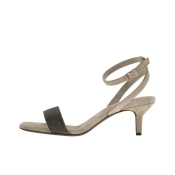 Brunello Cucinelli Ankle Strap Sequin Embellished Sandals Women's