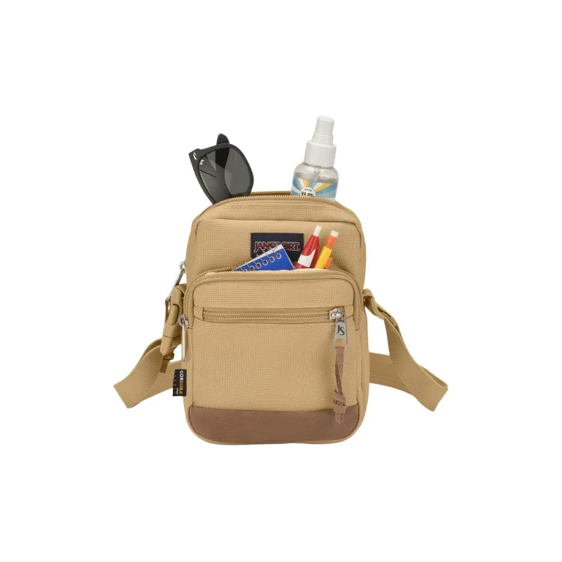JanSport Suede Shoulder Bag Crossbody Bag Unisex Curry-1
