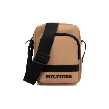 Tommy Hilfiger Polyester Crossbody Bag Medium Size Men's Khaki