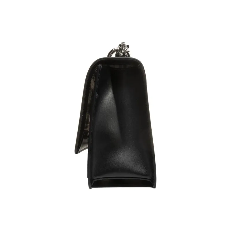 KARL LAGERFELD Calfskin Crafted Shoulder Bag Women's Black-4
