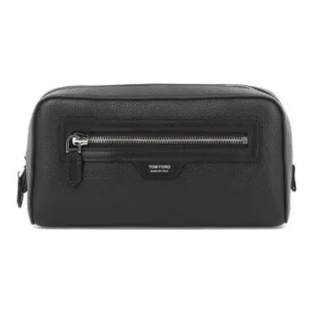 TOM FORD Leather Clutch Men's Black