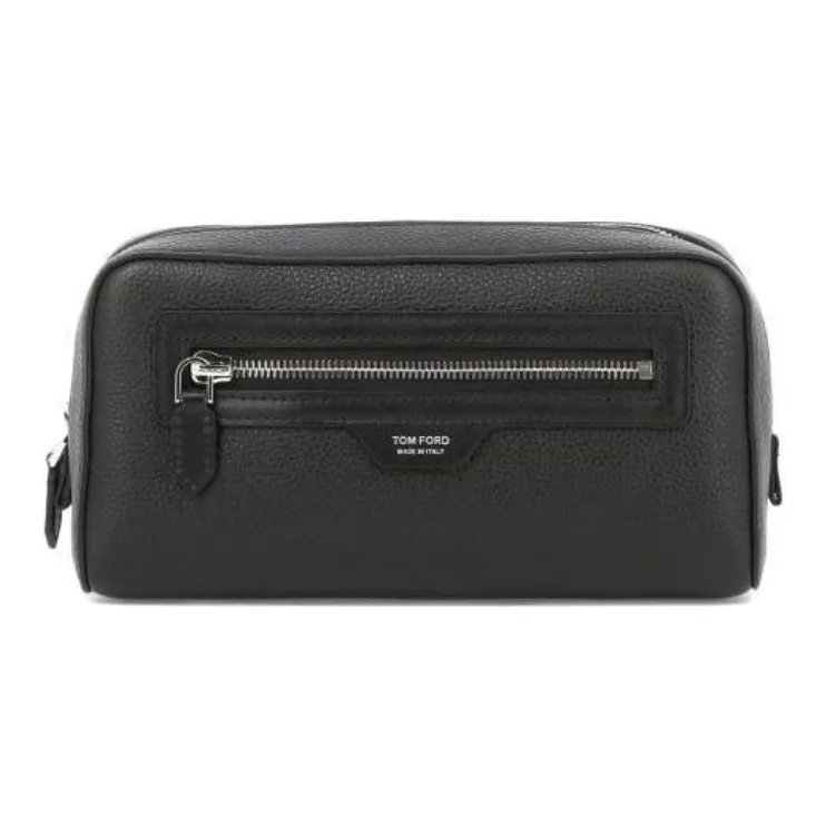 TOM FORD Leather Clutch Men's Black-0