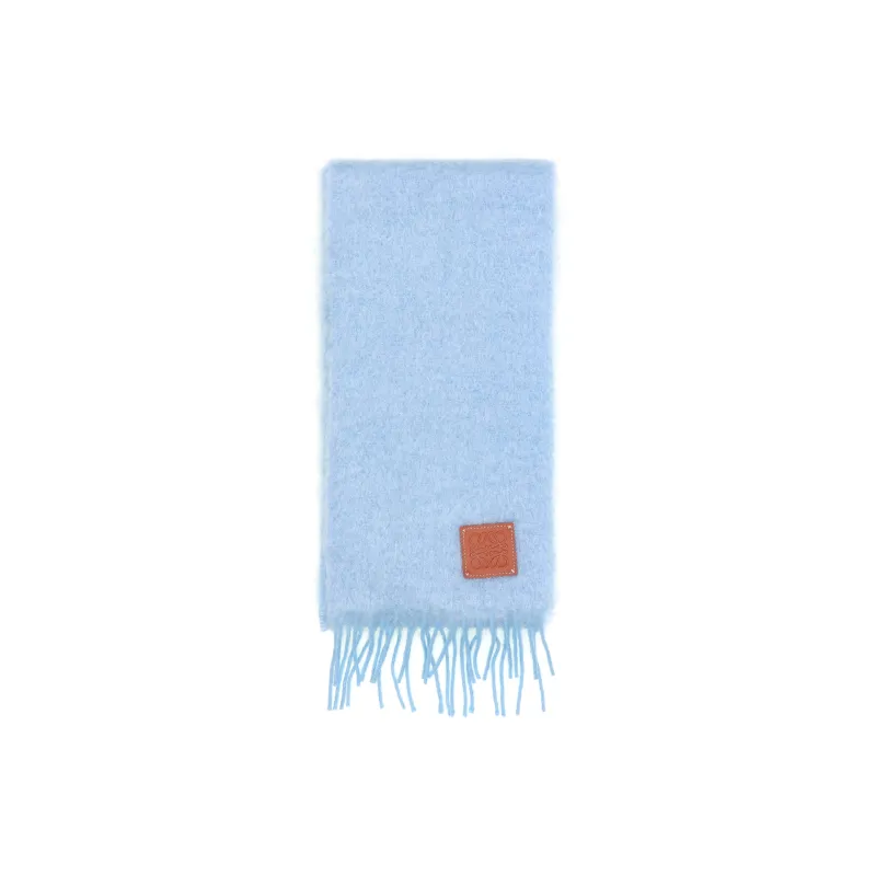 LOEWE Knit Scarves Women's Blue-2