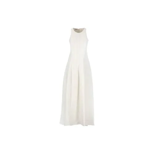 Brunello Cucinelli Pleated Sleeveless Maxi Dress