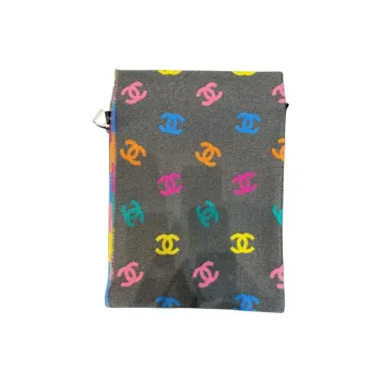 CHANEL Knit Scarves Unisex Gray