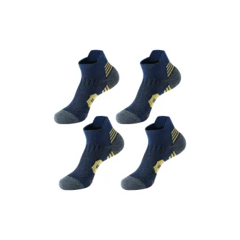 MUSCLESWING Ankle Socks Unisex 4 Pack Navy Blue