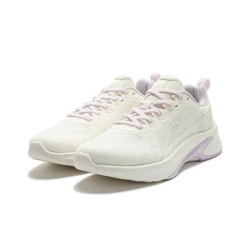 361° Sharp Tooth Cushioning, Wear Resistant Low Top Running Shoes Women's White Purple-2