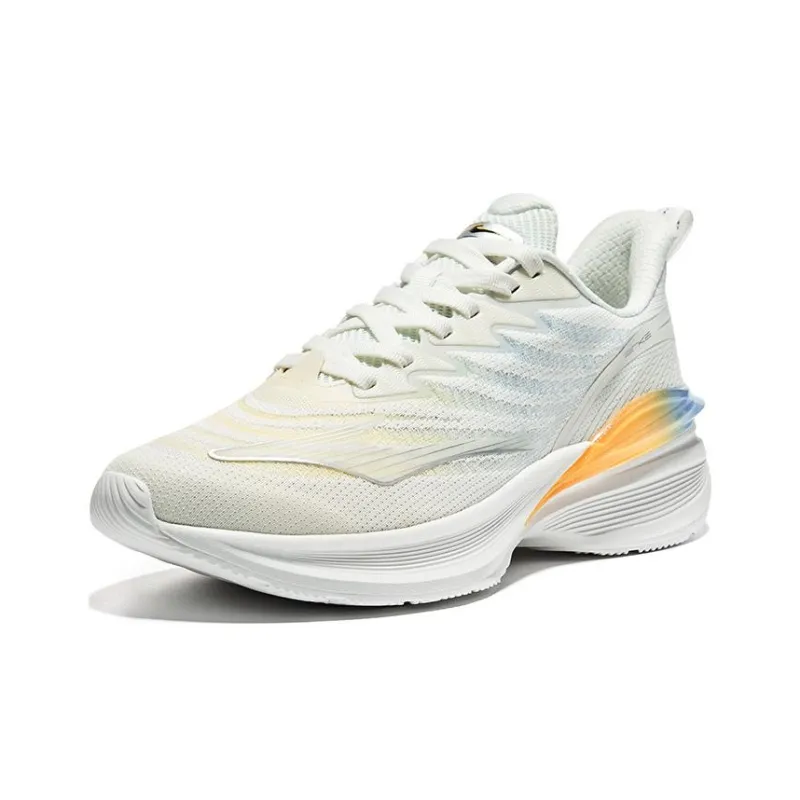 Erke Skyhorse Cushioned Slip-Resistant Rebound Low-Top Running Shoes Men's White Blue Purple-2