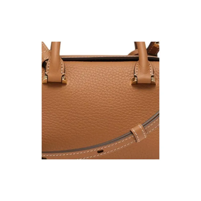 Delvau Cool Bo Soft Grain Calfskin Shoulder Bag Crossbody Bag Handbag Nano Women's Brown-6