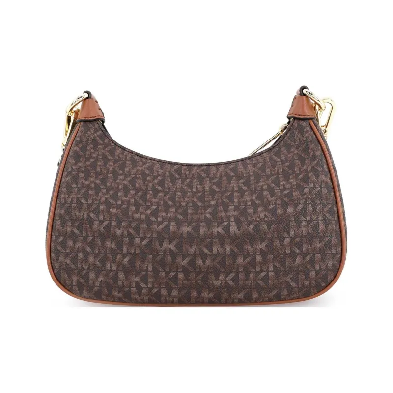 MICHAEL KORS Artificial Leather Shoulder Bag Baguette Bag Handbag Shoulder Bag Women's Dark Brown & Acorn Brown-2