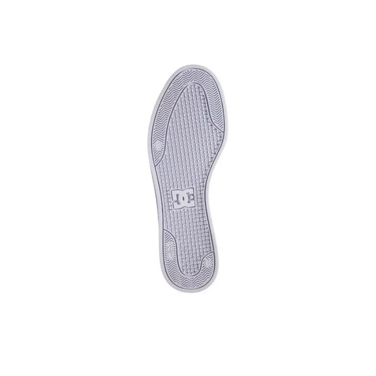 DC Shoes Anti Slip Wear Resistant Low Top Skateboard Shoes Men's White Gray Green-3