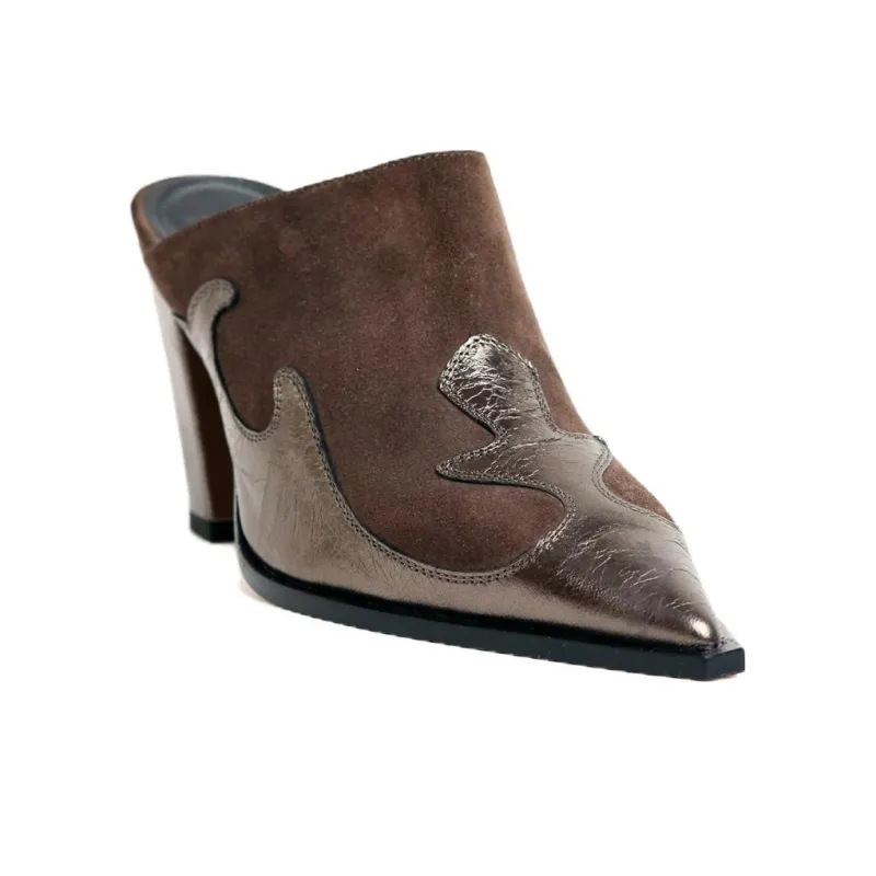 BETTINA VERMILLON Abrasion-Resistant Wrap-toe Slippers Women's Brown-2