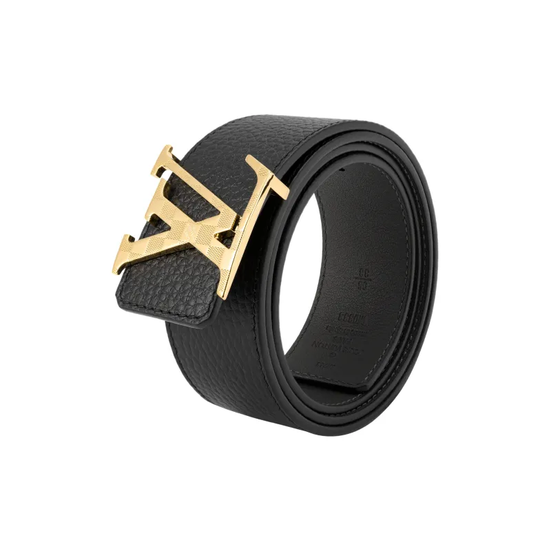 LOUIS VUITTON Cow Leather Leather Belts Men's 4cm-2