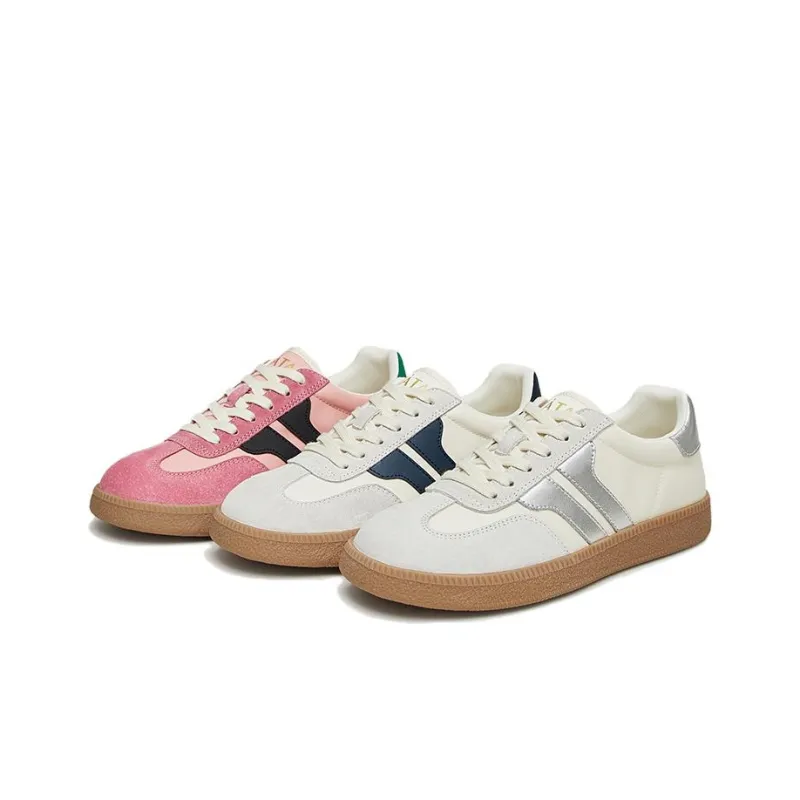 TATA Skateboard Shoes Women's Low Top Rose Red/Green/Black-19