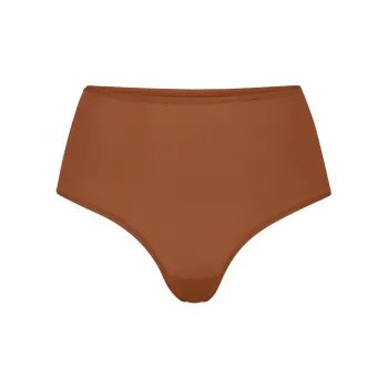 SKIMS FITS EVERYBODY HIGH-WAISTED THONG Underpants Women's 1 Pack BRONZE/Bronze