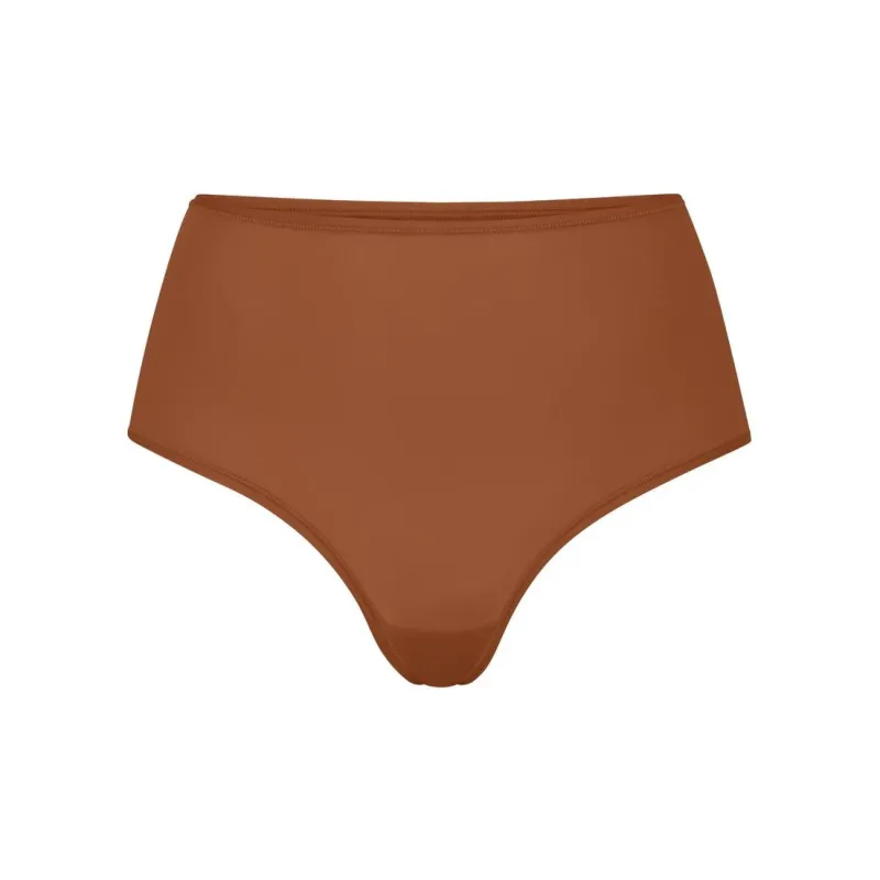 SKIMS FITS EVERYBODY HIGH-WAISTED THONG Underpants Women's 1 Pack BRONZE/Bronze-0