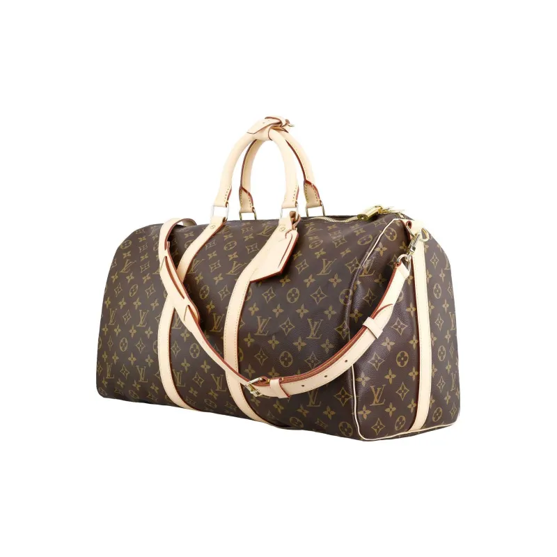 LOUIS VUITTON Keepall Bandouliere Monogram 50 Brown-2