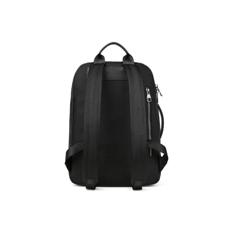 L'ALPINA Top Grain Cow Leather Laptop Bag Portable Backpack Tubas Men's Black-2