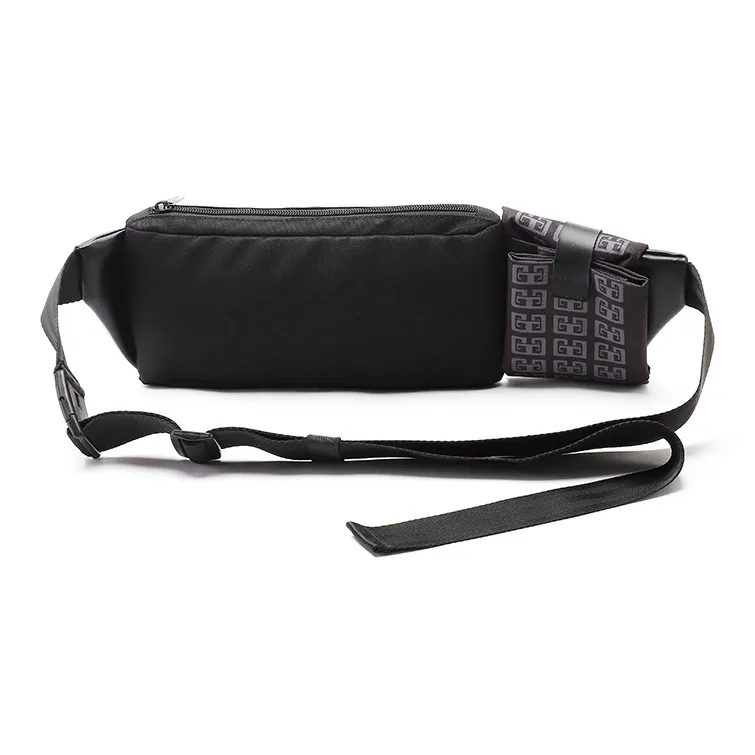 TINYAT Polyester Fanny Pack Regular Men's Black-1