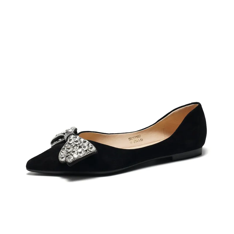 ST&SAT Sparkling Rhinestone Butterfly Fashion Casual Shoes 1.3cm Women's-1