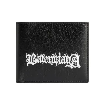 Balenciaga Lambskin Wallet Men's Black & White