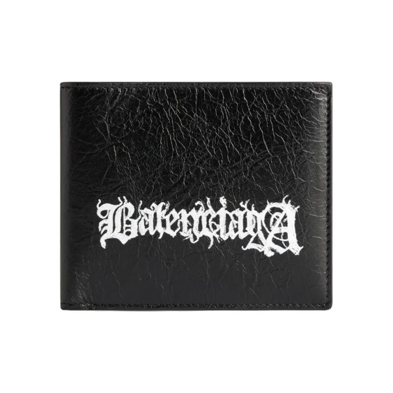 Balenciaga Lambskin Wallet Men's Black & White-0