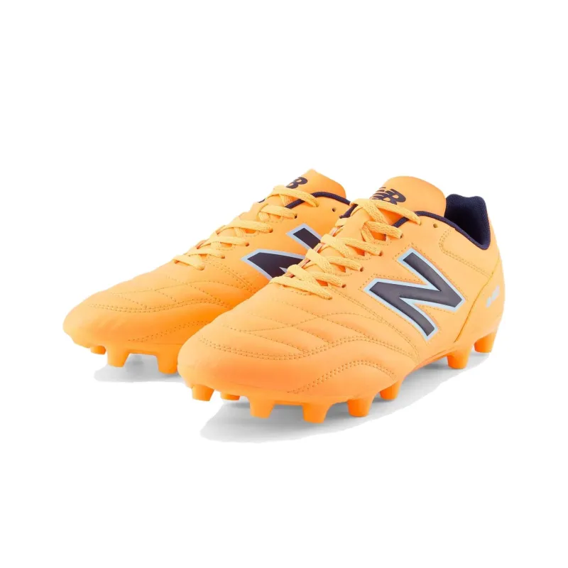 New Balance 442 V2 HG Rubber Short Studs Cushioning Slip Resistant Soccer Shoes Men's Yellow-2
