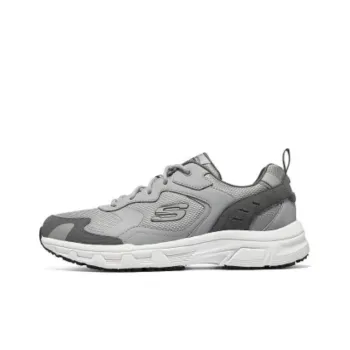 Skechers Cushioning Breathable Low Top Casual Running Shoes Men's Gray