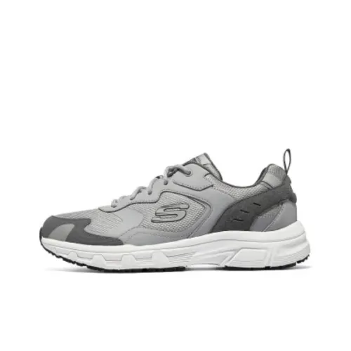 Skechers Cushioning Breathable Low Top Casual Running Shoes Men's Gray
