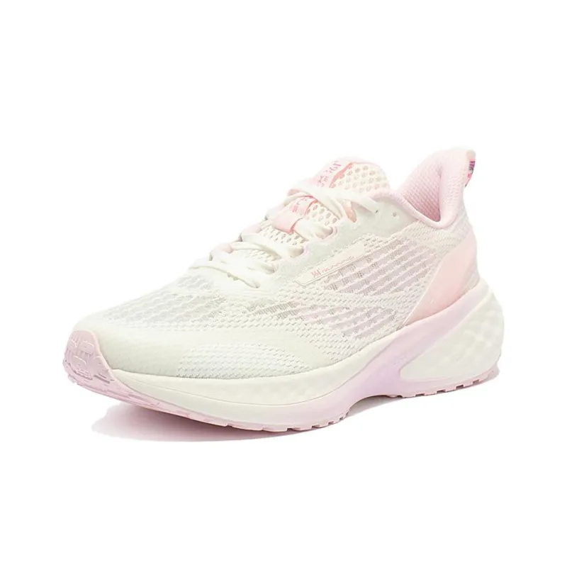 361° Slip Resistant Breathable Low Top Running Shoes Women's White Pink-1
