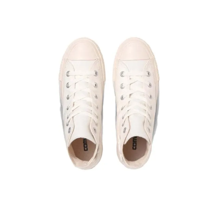 Converse ALL STAR PLTS FLOWERPATCH HI Abrasion Resistant Breathable High Top Canvas Shoes Women's Beige-3