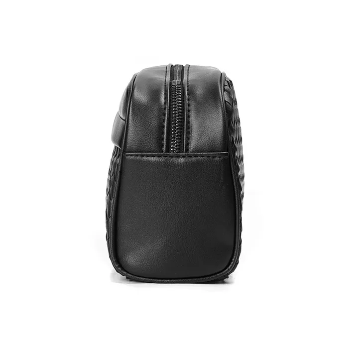 ALNI BITTON PU Commuter Clutch Regular Men's Pure Black/Woven Black-14
