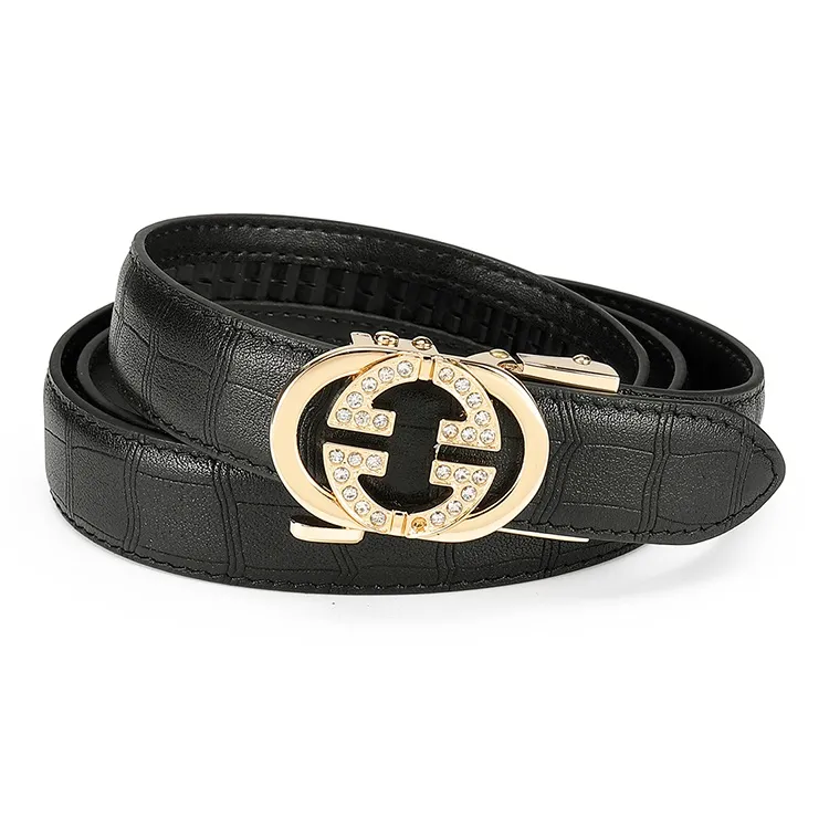 FAIRWHALE Fashion Elegant Automatic Buckle Belt Women's Width 2.4CM-4