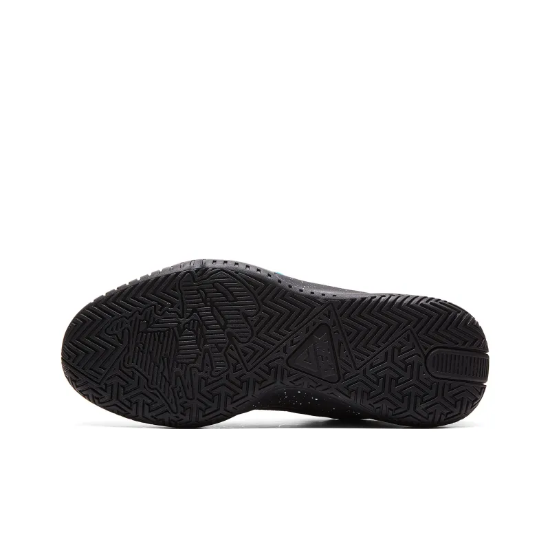 PEAK Basketball Shoes Men Low Top Black Youth Blue-5