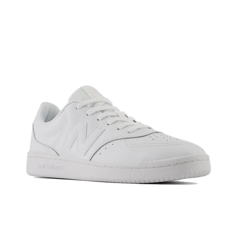 New Balance BB80 Anti Slip Wear Resistant Low Top Skateboard Shoes Men's White-2