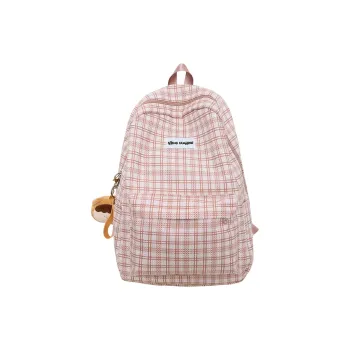 FAMAN Nylon Backpack Regular Women's Black/Khaki/Green/Blue/Pink
