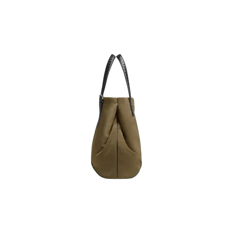 Bottega Veneta Calfskin Tote Bag, Shopping Bag, Shoulder Bag, Handbag Men's Mud & Black-1