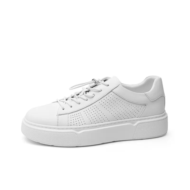 CROWN Low Top Skateboard Shoes Men's White One Yard Larger-1