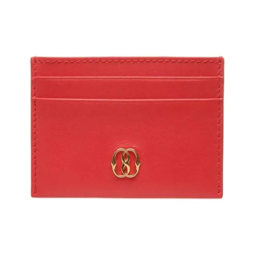 BALLY Calfskin Card Holder Women's Red