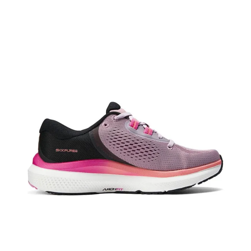 Skechers Anti Slip And Wear Resistant Breathable Low Top Casual Shoes Women's Pink Black-1