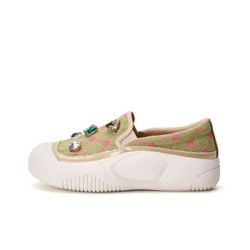 Joy&Mario Loafers Women's Apricot/Green/Brown