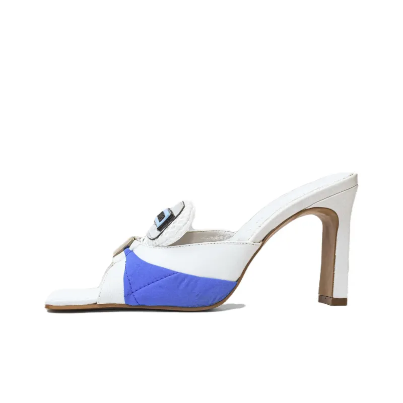 ANCUTA SARCA Slide Slippers 9cm Women's White Blue-0