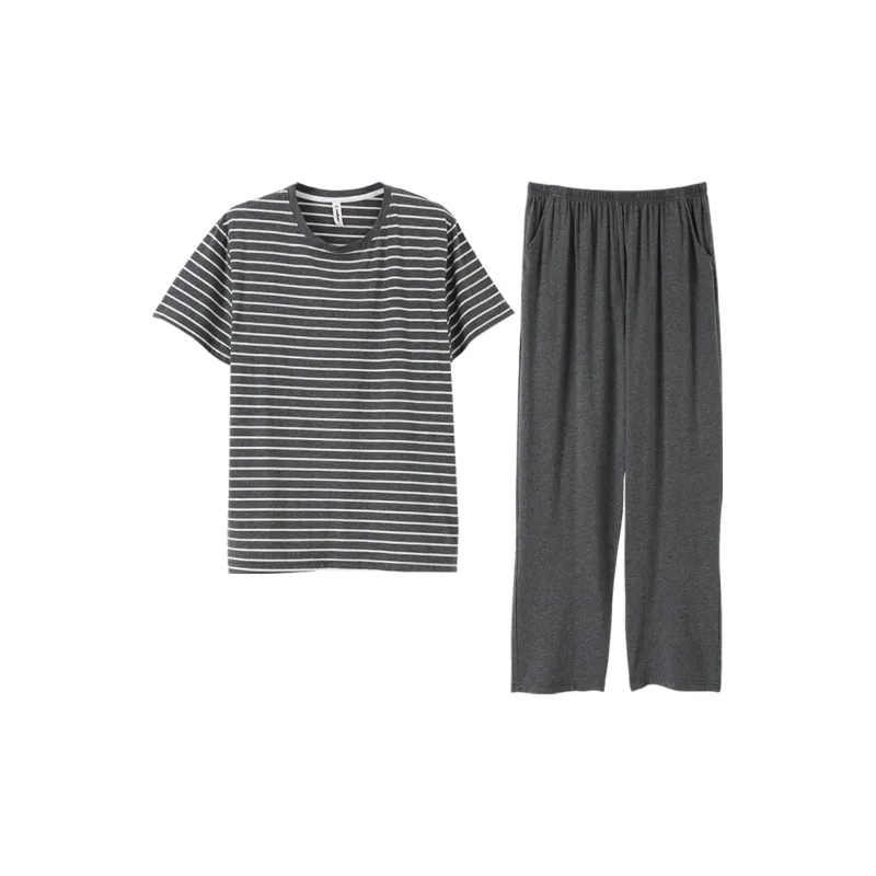 WOLFSFUL Pajama Set Men's Dark Heather Gray-0