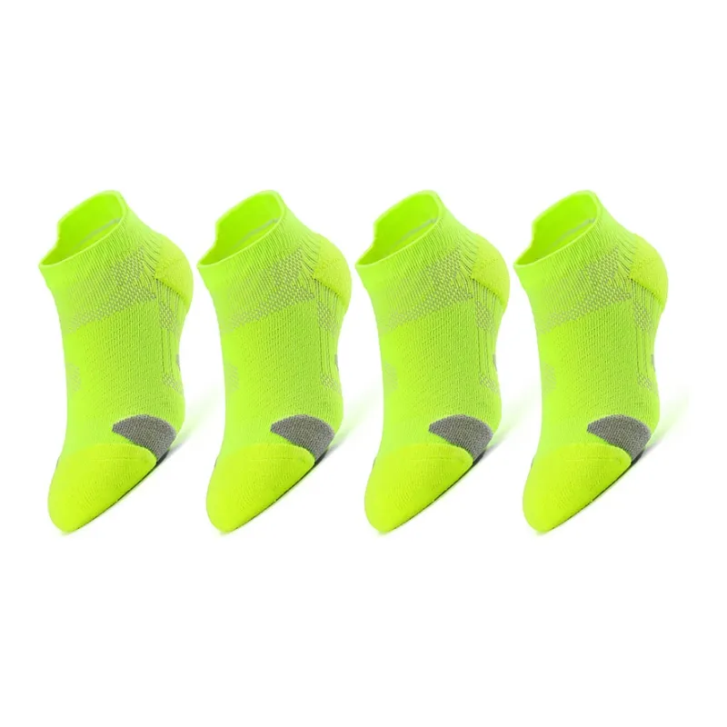 MUSCLESWING Ankle Socks Men's 4 Pack Neon Green-0